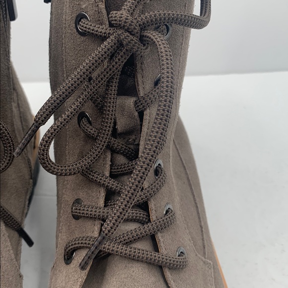 Crown Vintage Beige Leather Ankle Boots Size 10 - Picture 5 of 10